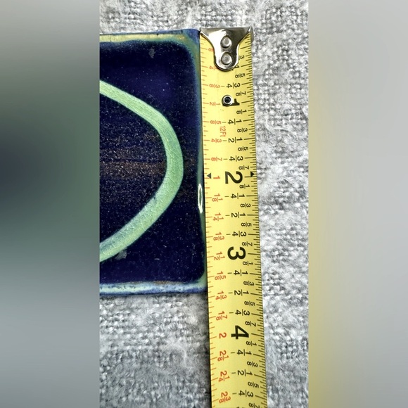 ‘Barbados Earthworks’ Abstract Green & Blue Tone Pottery Versatility Tray - Picture 14 of 14